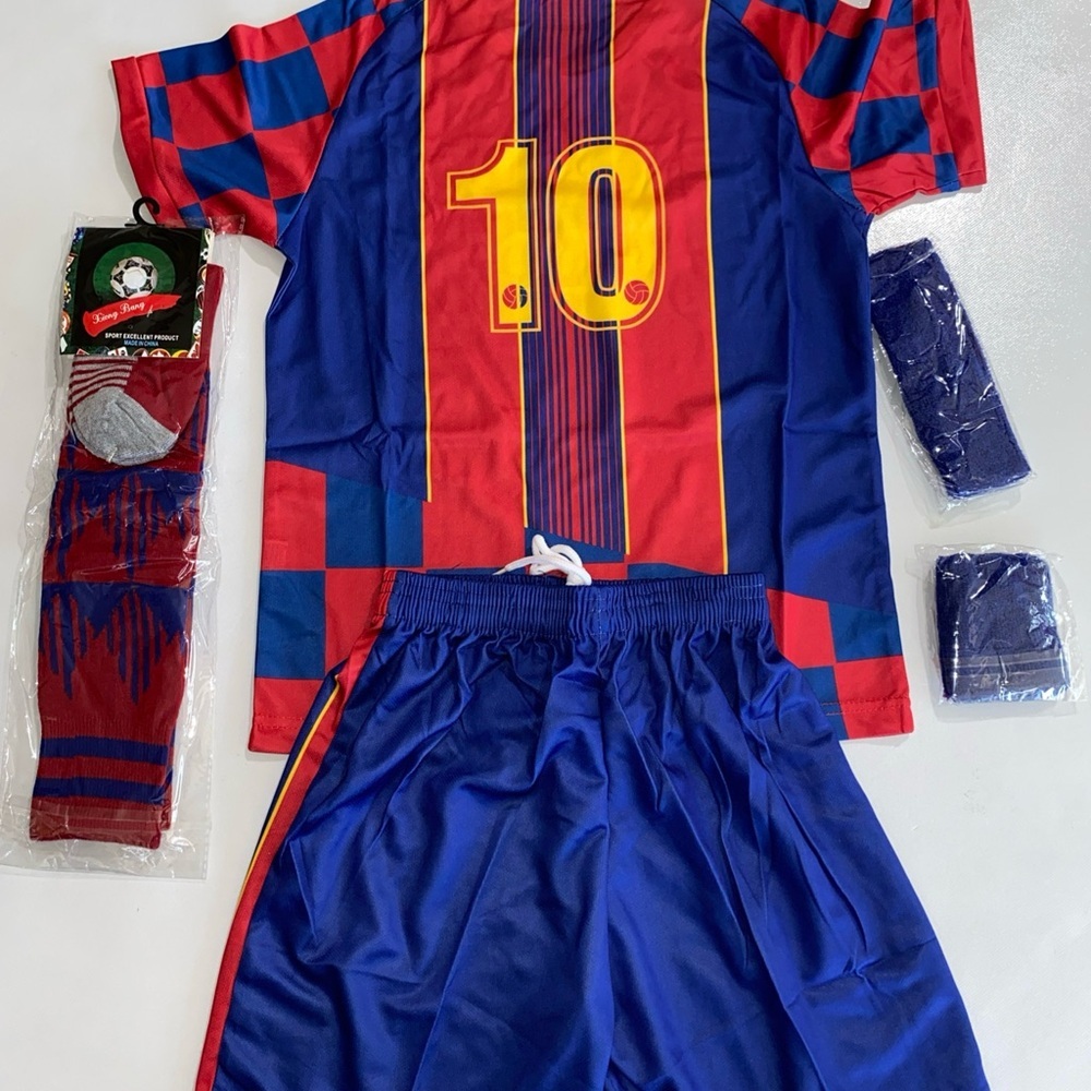 NEW Rezseitl Soccer Football Jersey No 10 Girls/boys w/ Socks Sweat Band Size 22 - Picture 7 of 9